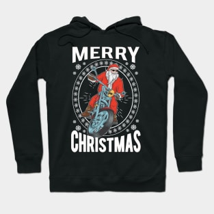 Merry Christmas Santa Claus Motorcycle Hoodie